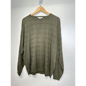 Geoffrey Beene Sweater Womens Olive Green XL‎ Long Sleeve